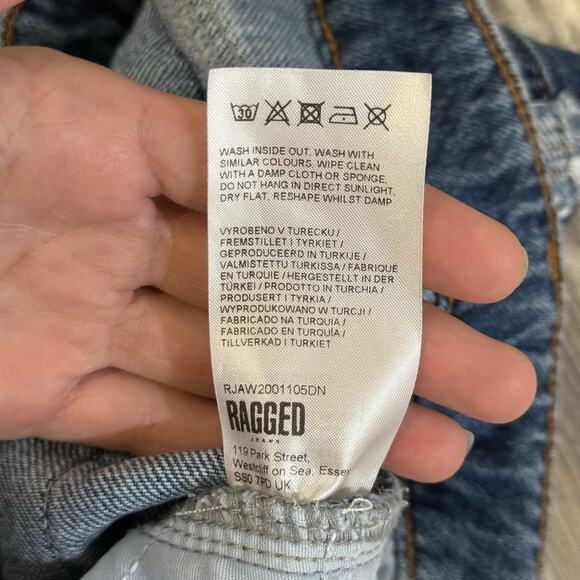 Ragged Priest Patchwork Wide Leg Jeans Two-Tone High Rise Denim Women’s 28 - Picture 5 of 9